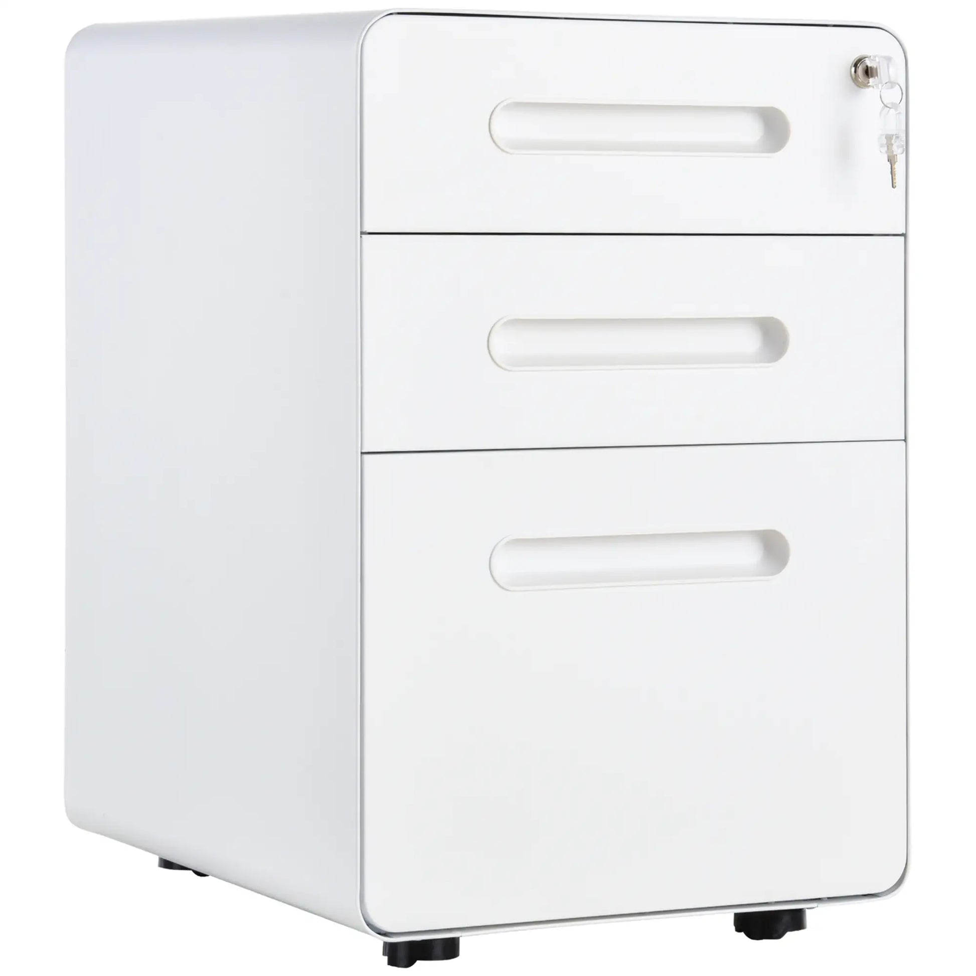 Lockable File Cabinet, Steel Filing Cabinet on Wheels for Legal, A4, Letter Size, Home Office Office Cabinets & Cupboards at Gallery Canada