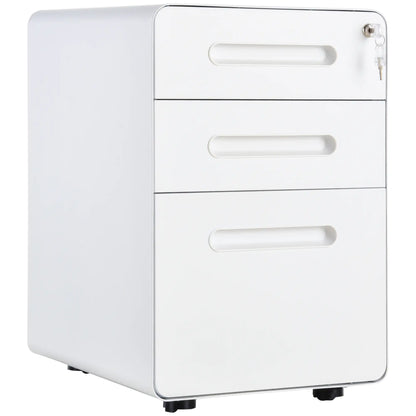 Lockable File Cabinet, Steel Filing Cabinet on Wheels for Legal, A4, Letter Size, Home Office Office Cabinets & Cupboards at Gallery Canada