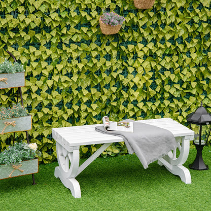 Rustic Wood Wheel Outdoor Garden Bench, 2-Person, White Outdoor Benches at Gallery Canada