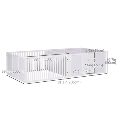 Dog Whelping Box, 81" x 39" x 20"H, Removable Doors, White Houses, Kennels & Pens at Gallery Canada