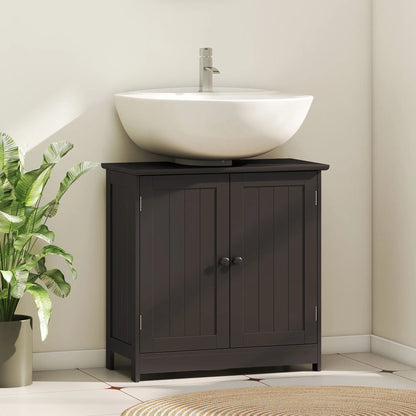 Under Sink Bathroom Cabinet, 2 Doors with Shelf, Coffee Bathroom Cabinets at Gallery Canada