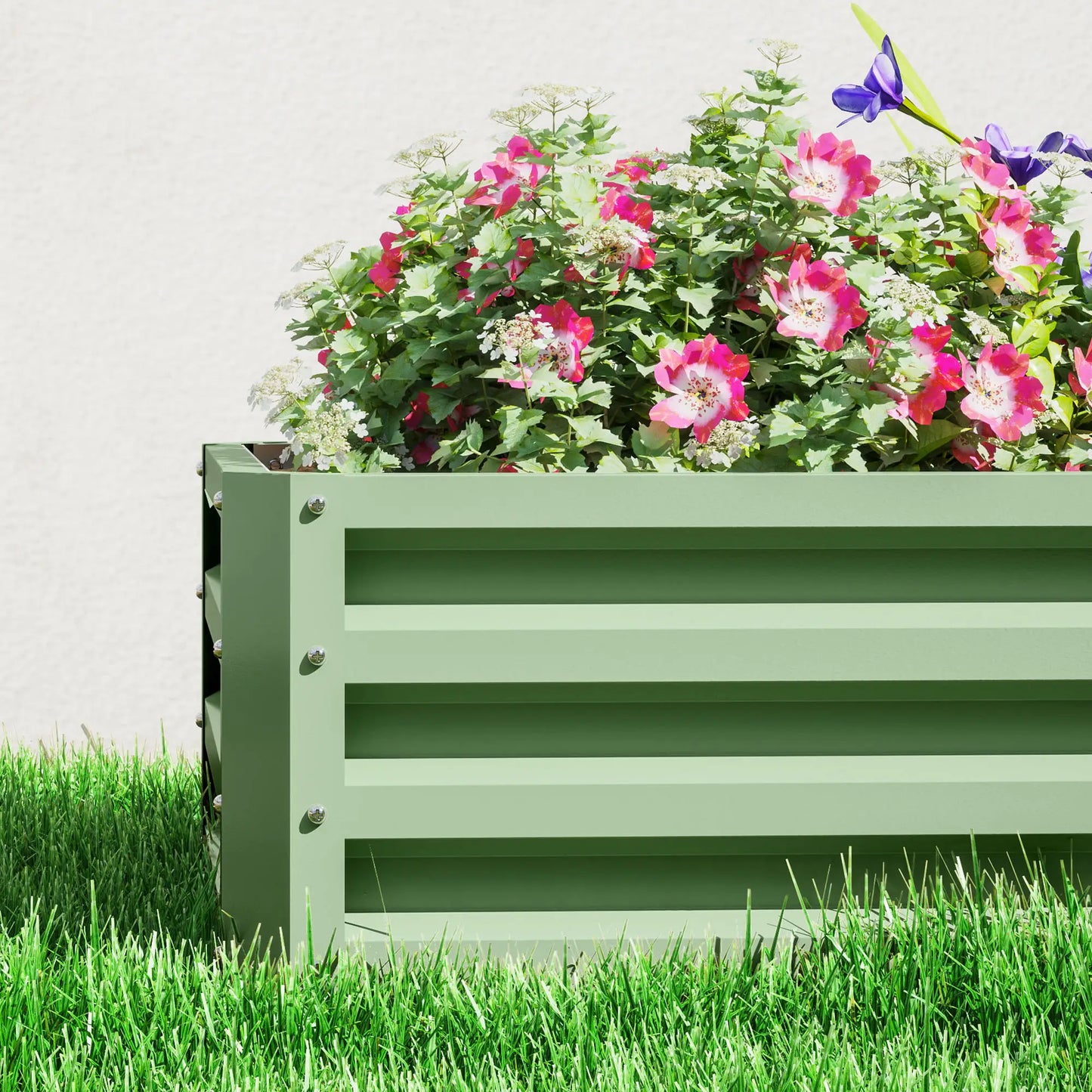 Galvanized Raised Garden Bed, 4' x 2' x 1', Green Galvanized Planter Boxes at Gallery Canada