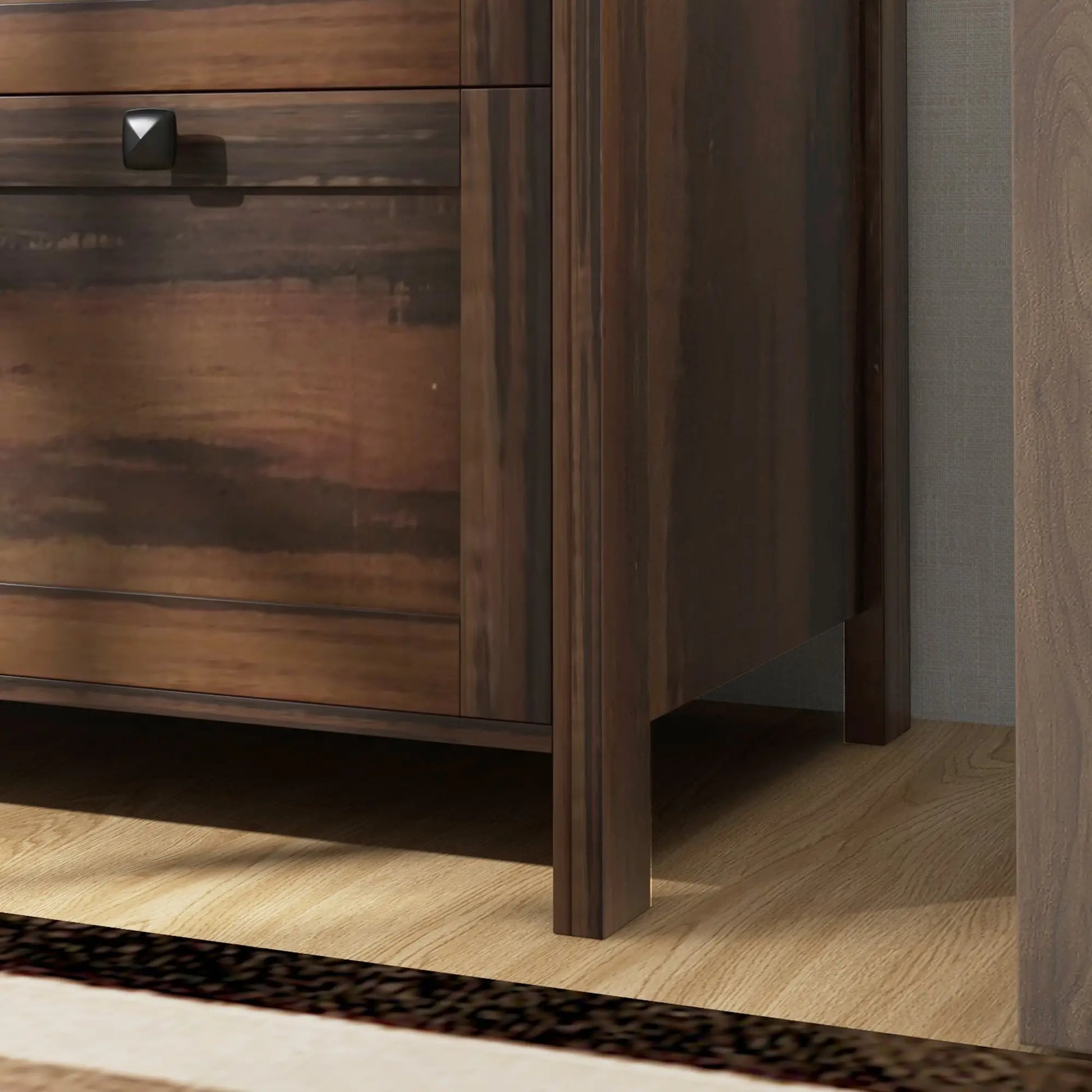 2 Drawer File Cabinet, Lockable, Adjustable Hanging Bar, Letter, A4, Legal Size, Brown Office Cabinets & Cupboards at Gallery Canada