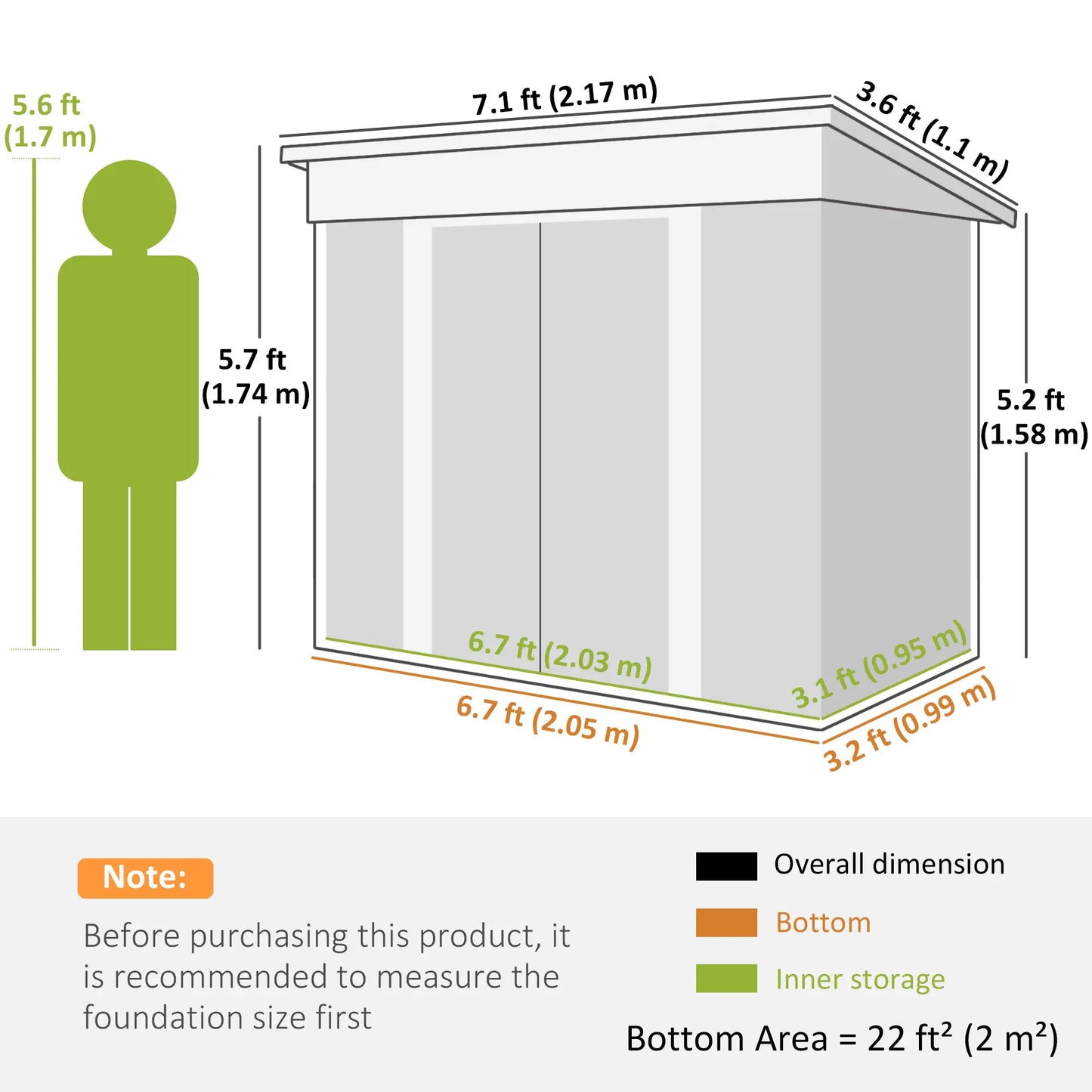 7' x 4' Outdoor Storage Shed, Metal Garden Tool Organizer, Light Grey Sheds at Gallery Canada