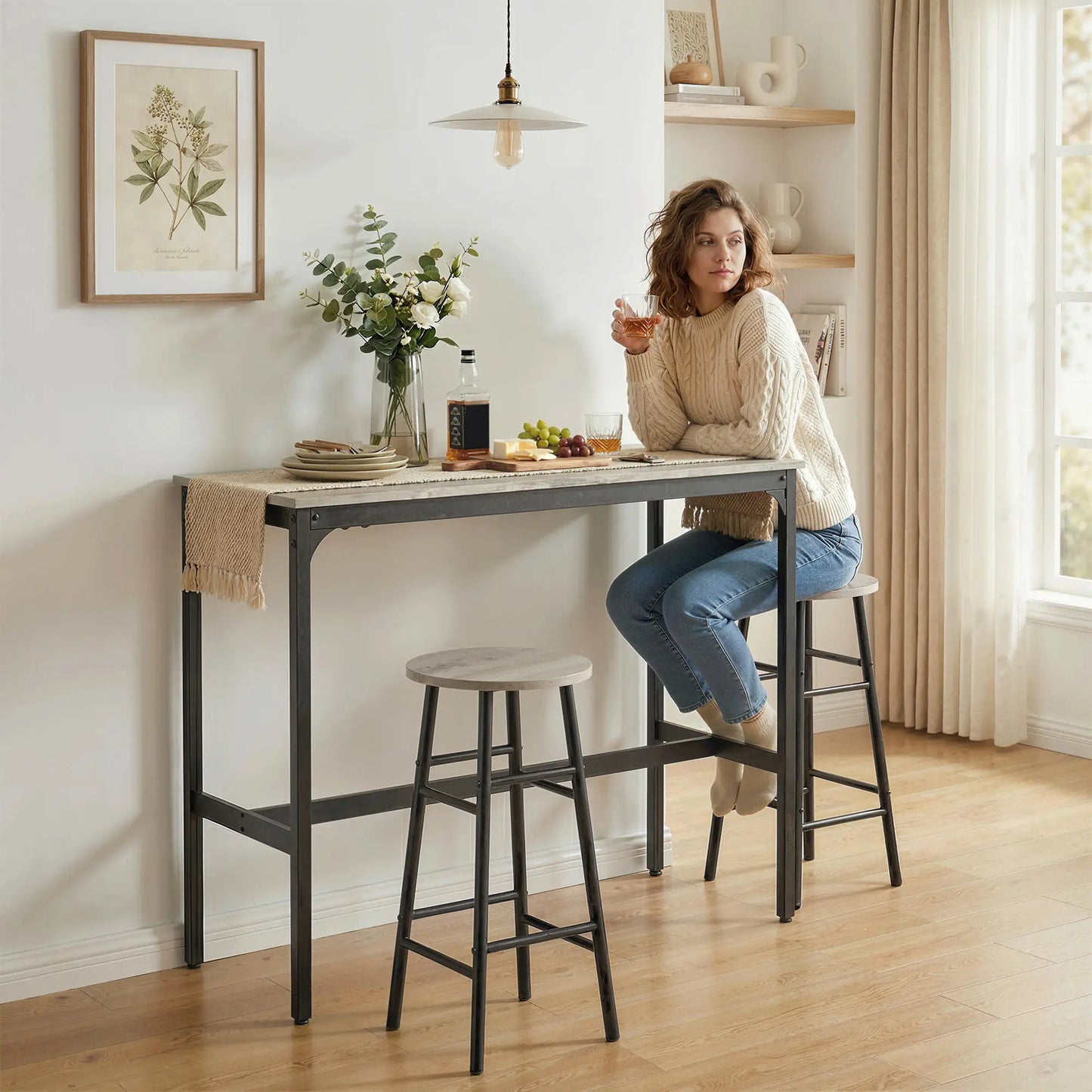 Counter Height Bar Table And Chairs Set, 3-Piece, For 2 Bar Sets at Gallery Canada