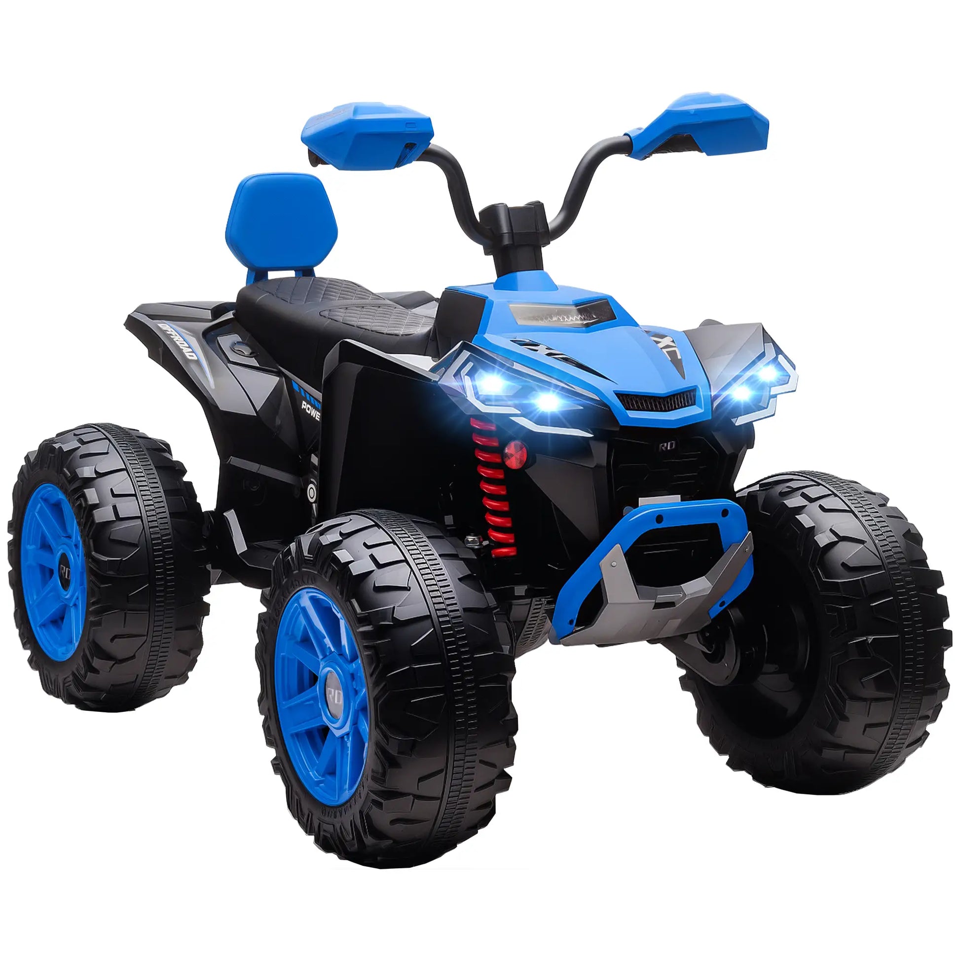 2-Seater All-Terrain 4 Wheeler, 24V Kids ATV Ride-On, Electric Quad Car, Blue Electric Toy Cars at Gallery Canada