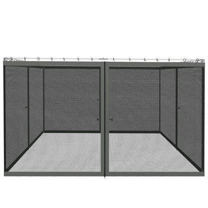 Replacement Mosquito Netting, Gazebo 12' x 12', Black Screen Walls, Zippers, Black Gazebos at Gallery Canada