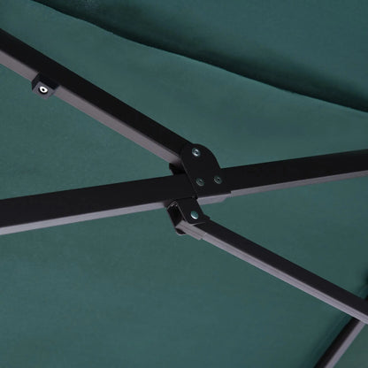 15ft Double-Sided Patio Umbrella, Dark Green Sun Umbrellas at Gallery Canada