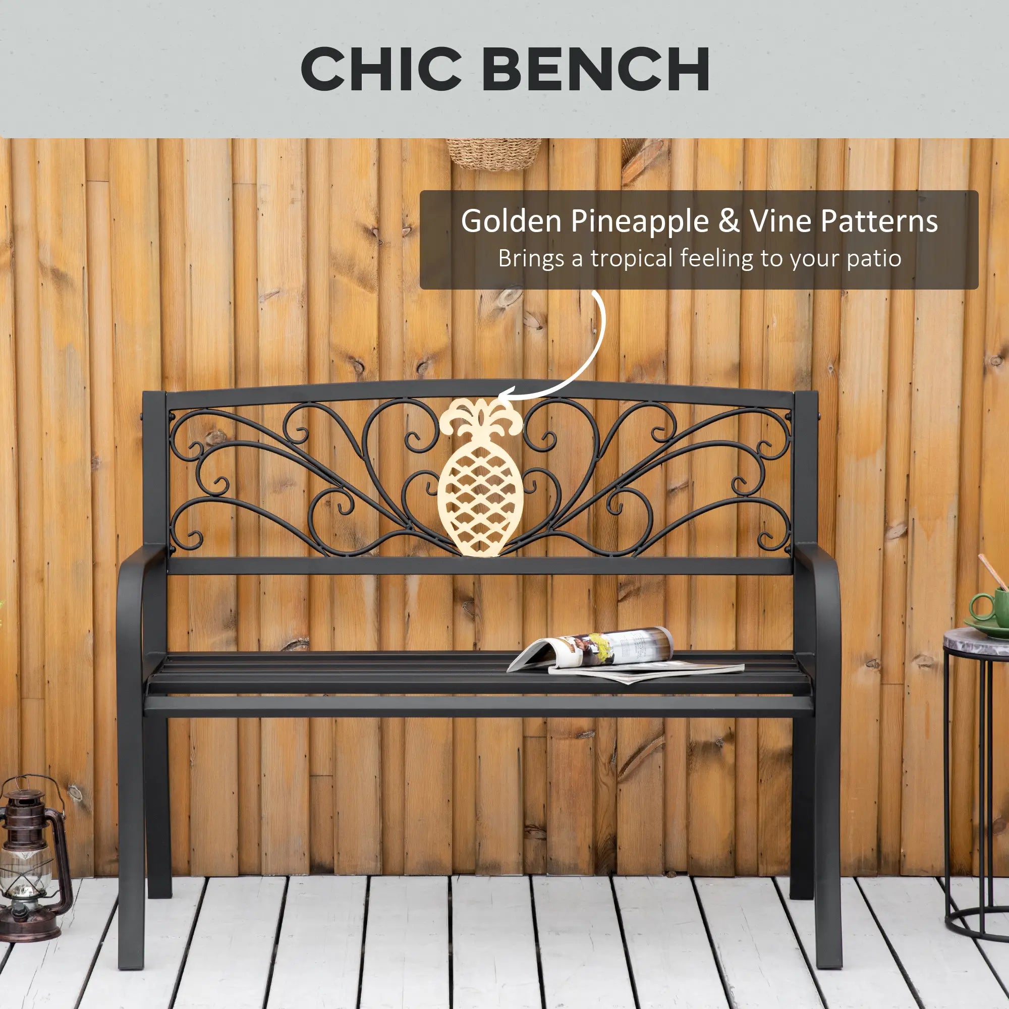 2 Seater Garden Bench, 45