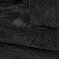 81" Canapé-lit convertible, 5-en-1, assise profonde, noir