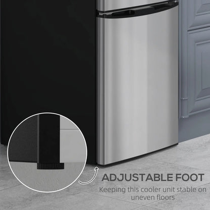 3.2 Cu Ft Compact Refrigerator, Mini Fridge with Freezer, Silver Small Kitchen Appliances at Gallery Canada