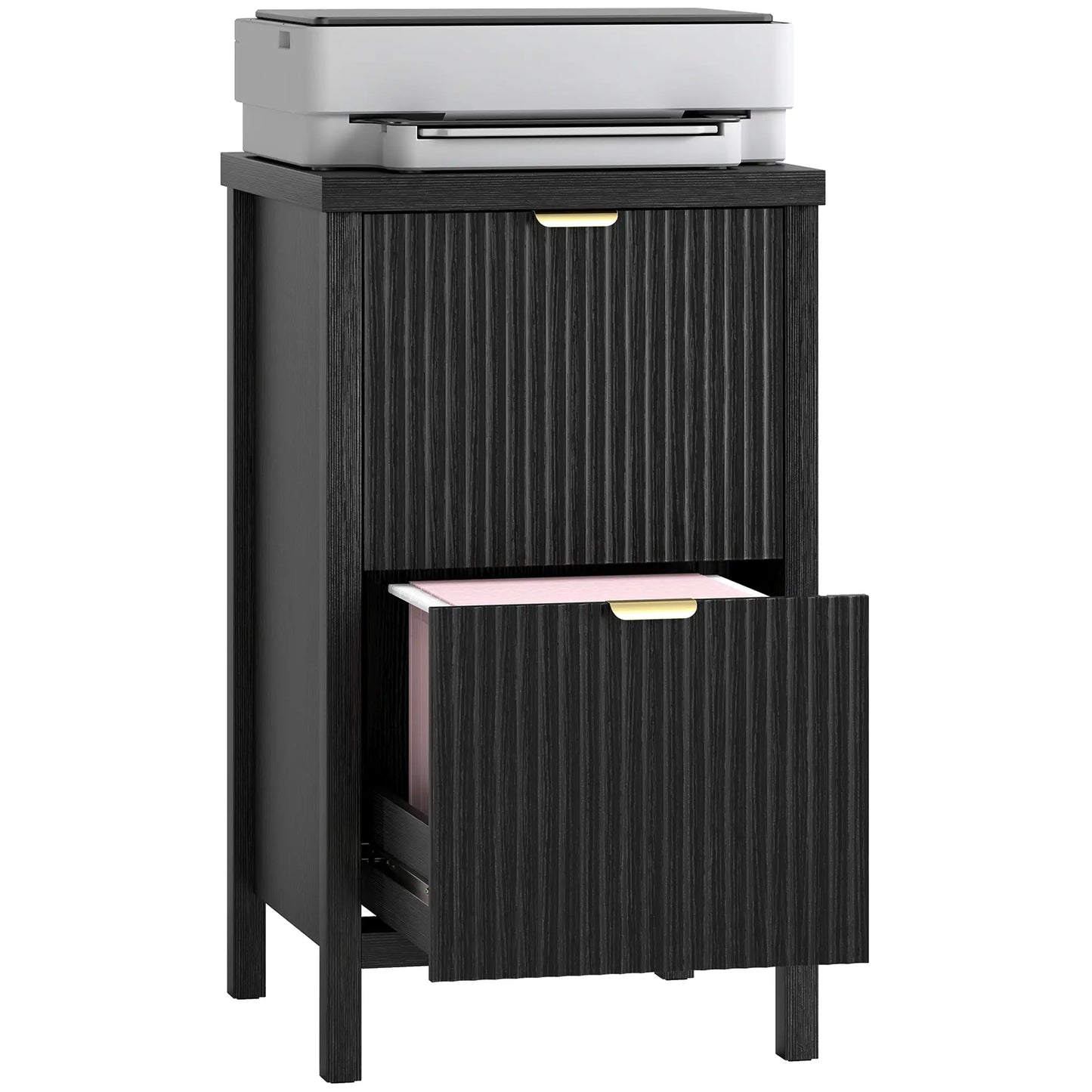 2-Drawer File Cabinet, Vertical With Silent Slides, Black Office Cabinets & Cupboards at Gallery Canada