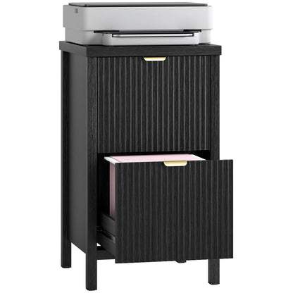 2-Drawer File Cabinet, Vertical With Silent Slides, Black Office Cabinets & Cupboards at Gallery Canada