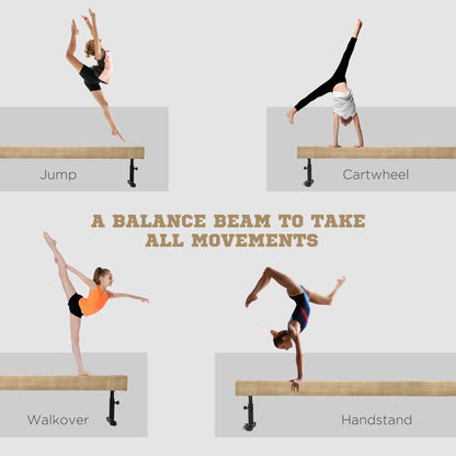 7.5ft Adjustable Balance Beam, Gymnastics Equipment with Wheels, for Training Aerobic Equipment at Gallery Canada