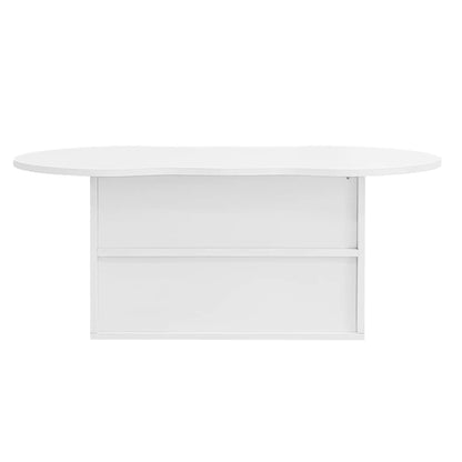 Coffee Table with Drawer, Open Storage, 39.5" L x 23.5" W x 15" H, White Coffee Tables at Gallery Canada