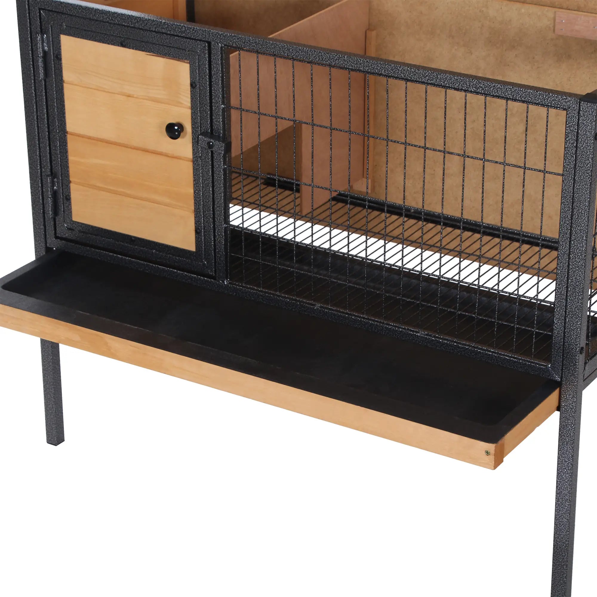 Wooden Rabbit Hutch, Indoor Outdoor Bunny Cage With Tray, Yellow Rabbit Hutch at Gallery Canada