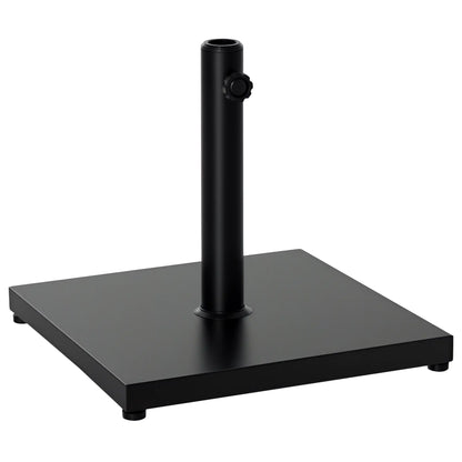40 lbs Steel Square Parasol Stand Base, Adjustable Knob, Black Umbrella Bases Black at Gallery Canada