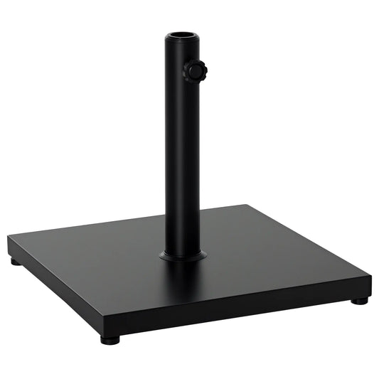 40 lbs Steel Square Parasol Stand Base, Adjustable Knob, Black Umbrella Bases Black at Gallery Canada