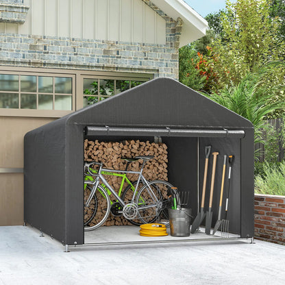 6.6' x 7.8' Portable Shed, Waterproof Bike Tent, Dark Grey Sheds at Gallery Canada