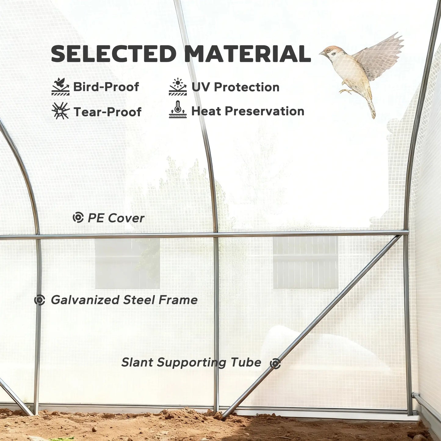 15'x10'x7' Greenhouse, Planting Shed, White Walk In Greenhouses at Gallery Canada