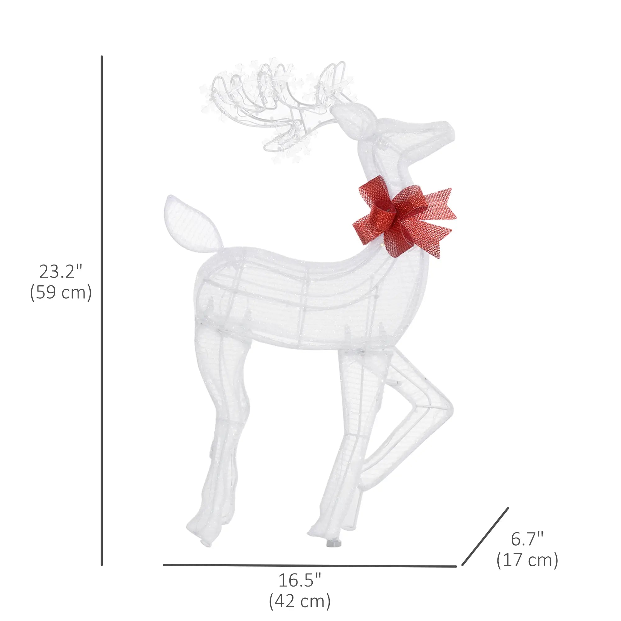 Light Up Reindeer Yard Decoration, Indoor Outdoor Garden Lawn, White Christmas Deer Lights at Gallery Canada