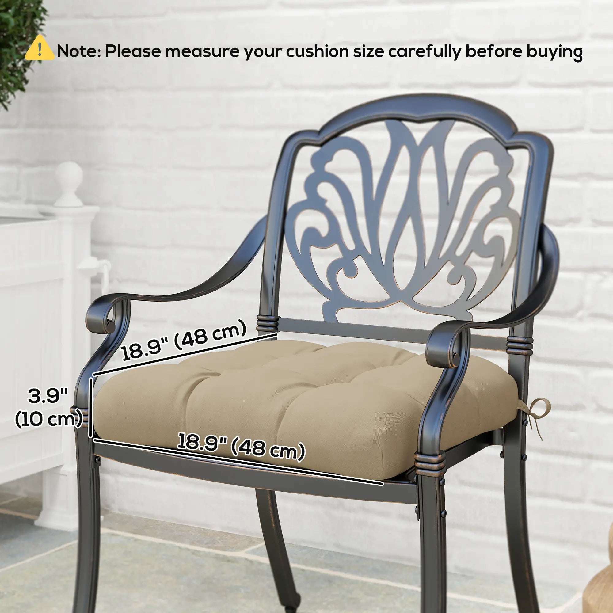 4-Piece Patio Chair Cushion Set With Ties, Indoor Outdoor Replacement Patio Chair Cushions at Gallery Canada
