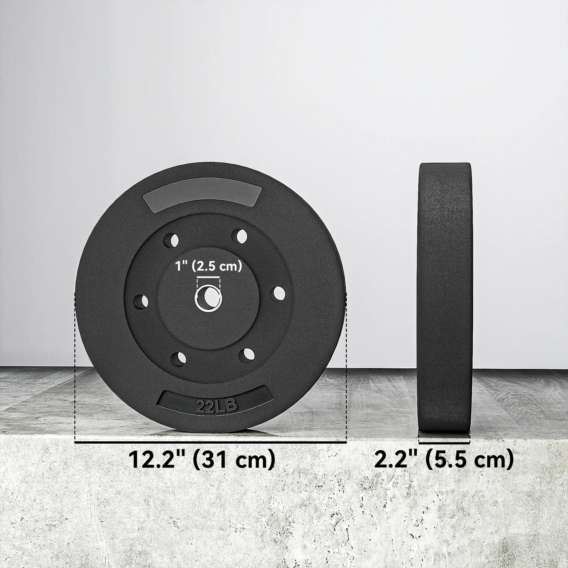 Weight Plates Set, 1-Inch Barbell Weight Set, 2 x 22 lbs Dumbbells & Barbells at Gallery Canada