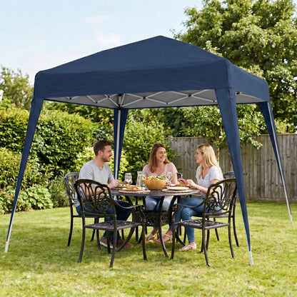 8' x 8' Pop Up Canopy, Portable Folding Tent, Blue Pop Up Canopies at Gallery Canada