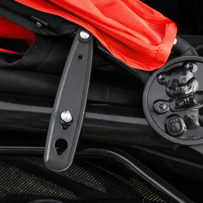 3 Wheel Folding Dog Stroller, Adjustable Canopy, Storage Brake, Mesh Window, S&M Dogs, Red Dog Bike Trailers & Strollers at Gallery Canada