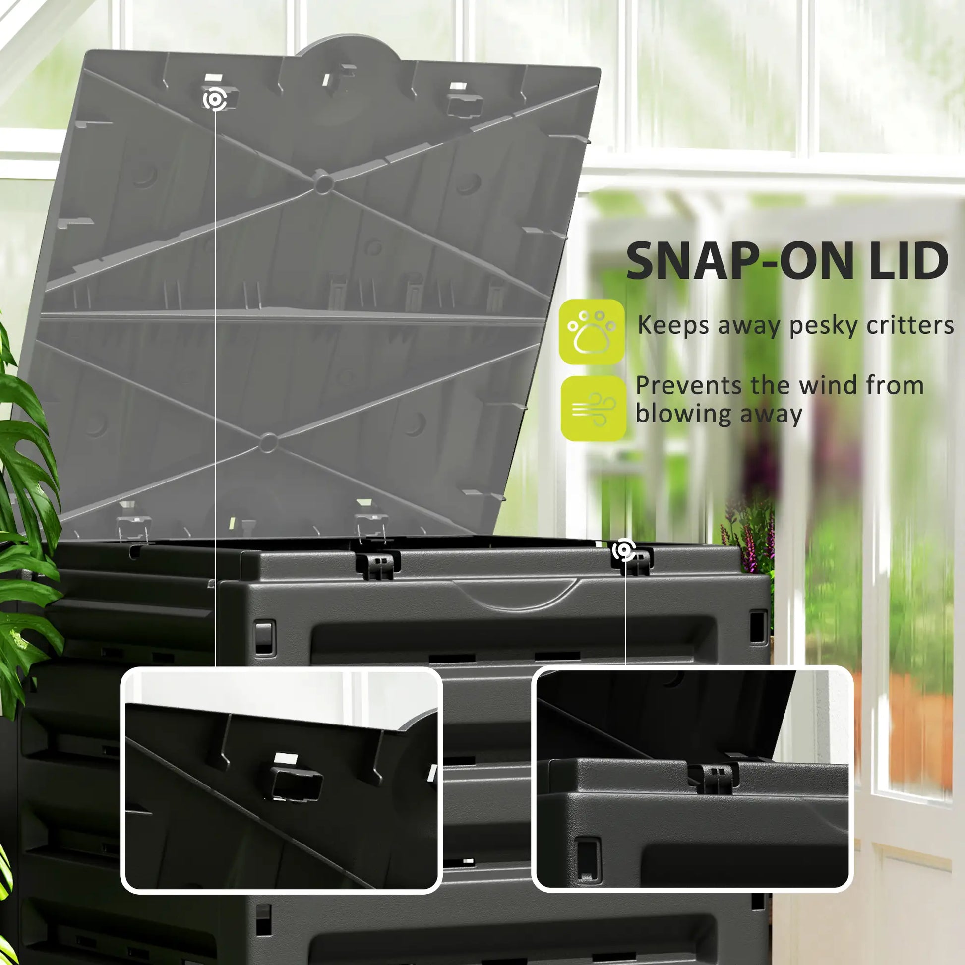 Compost Bin, Garden Composter, 120 Gallon (450L), Yellow Outdoor Compost Bin at Gallery Canada