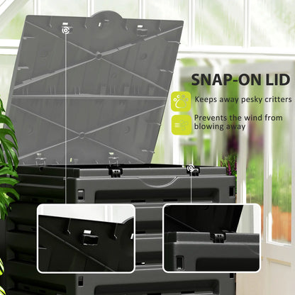 Compost Bin, Garden Composter, 120 Gallon (450L), Yellow Outdoor Compost Bin at Gallery Canada