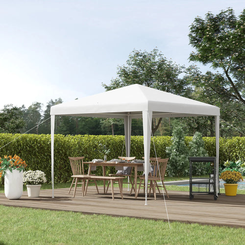 9' x 9' Portable Canopy Tent, Outdoor Gazebo, White
