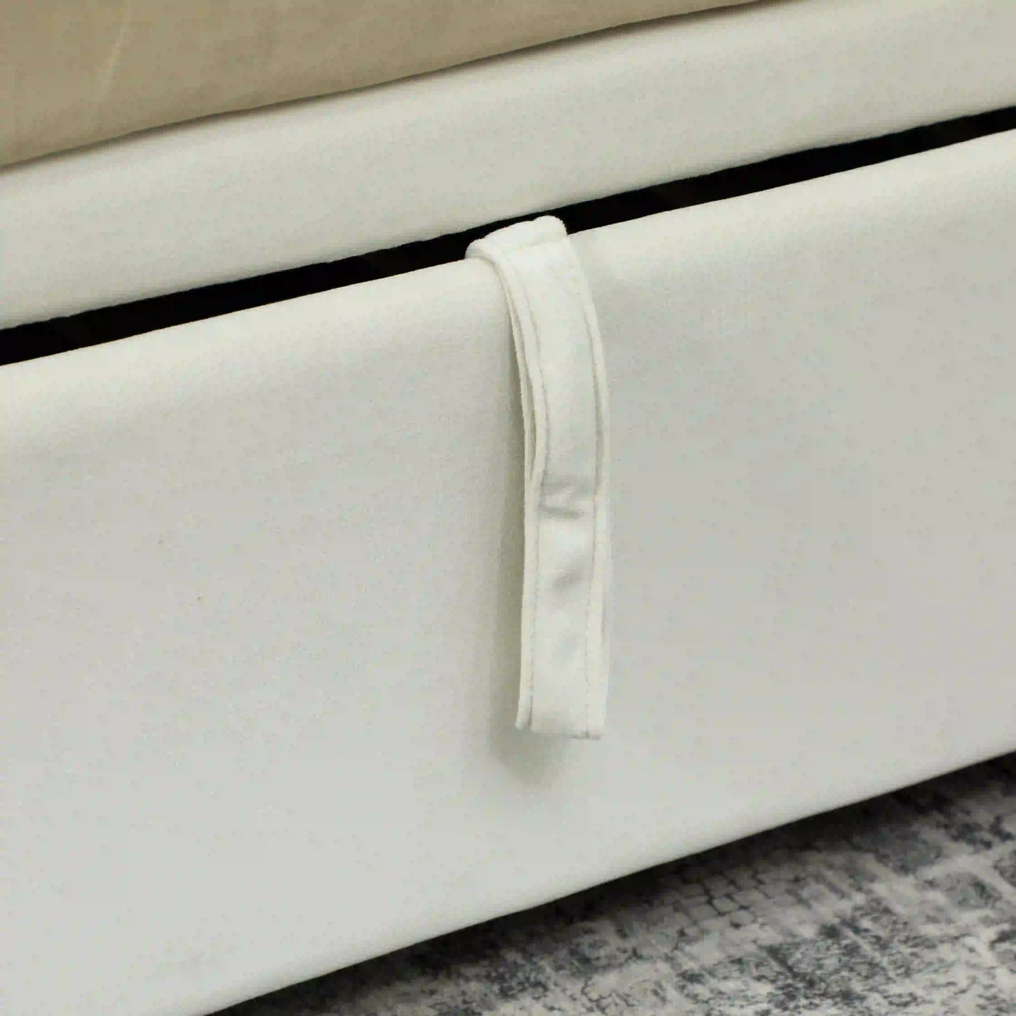 Upholstered Twin Trundle Bed, Extendable Twin To King, Cream White Bed Frames at Gallery Canada