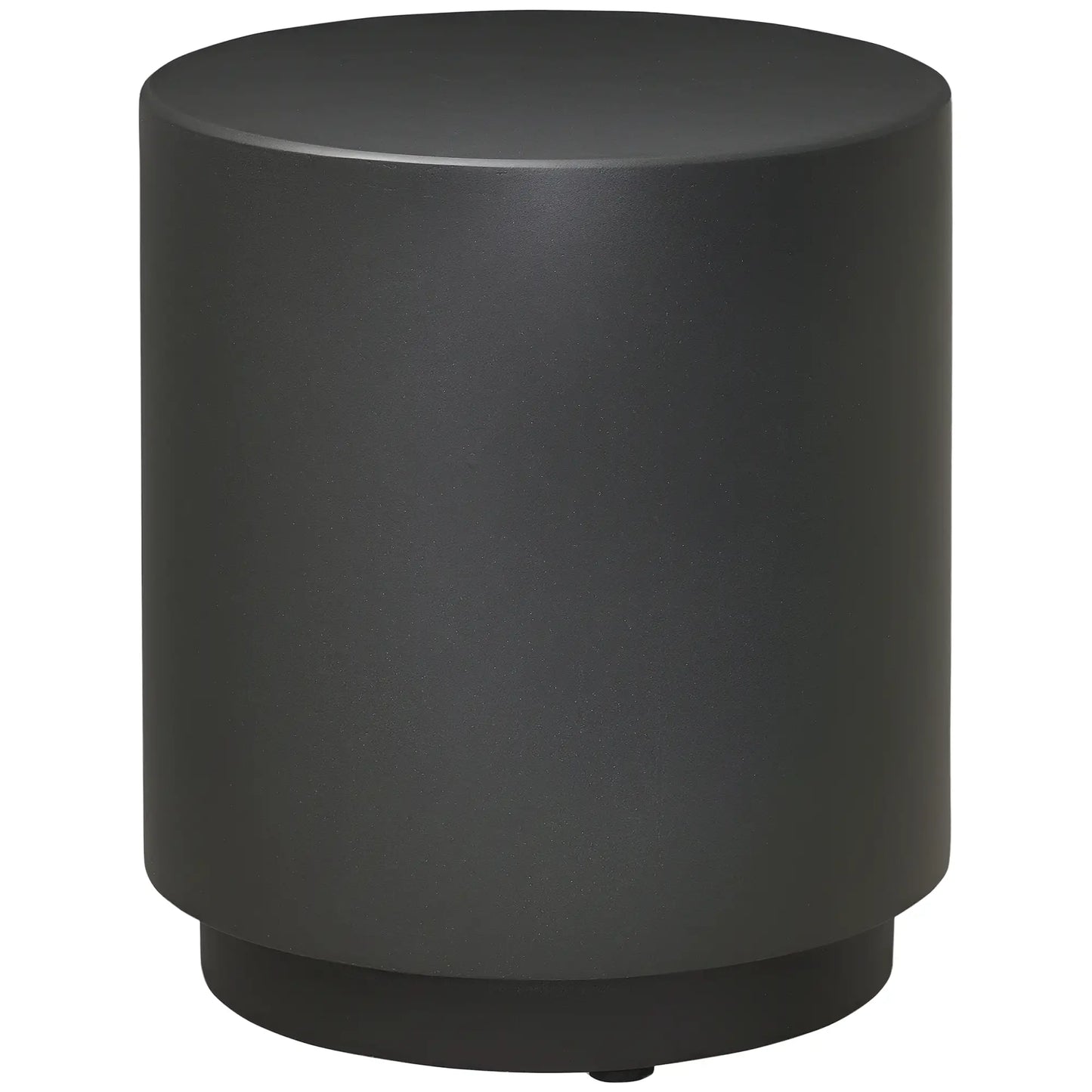 Terrazzo Finish Side Table, 17" Round, Charcoal Grey Side Tables Charcaol Grey at Gallery Canada