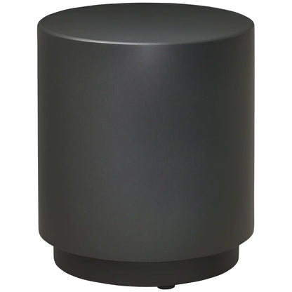 Terrazzo Finish Side Table, 17" Round, Charcoal Grey Side Tables Charcaol Grey at Gallery Canada