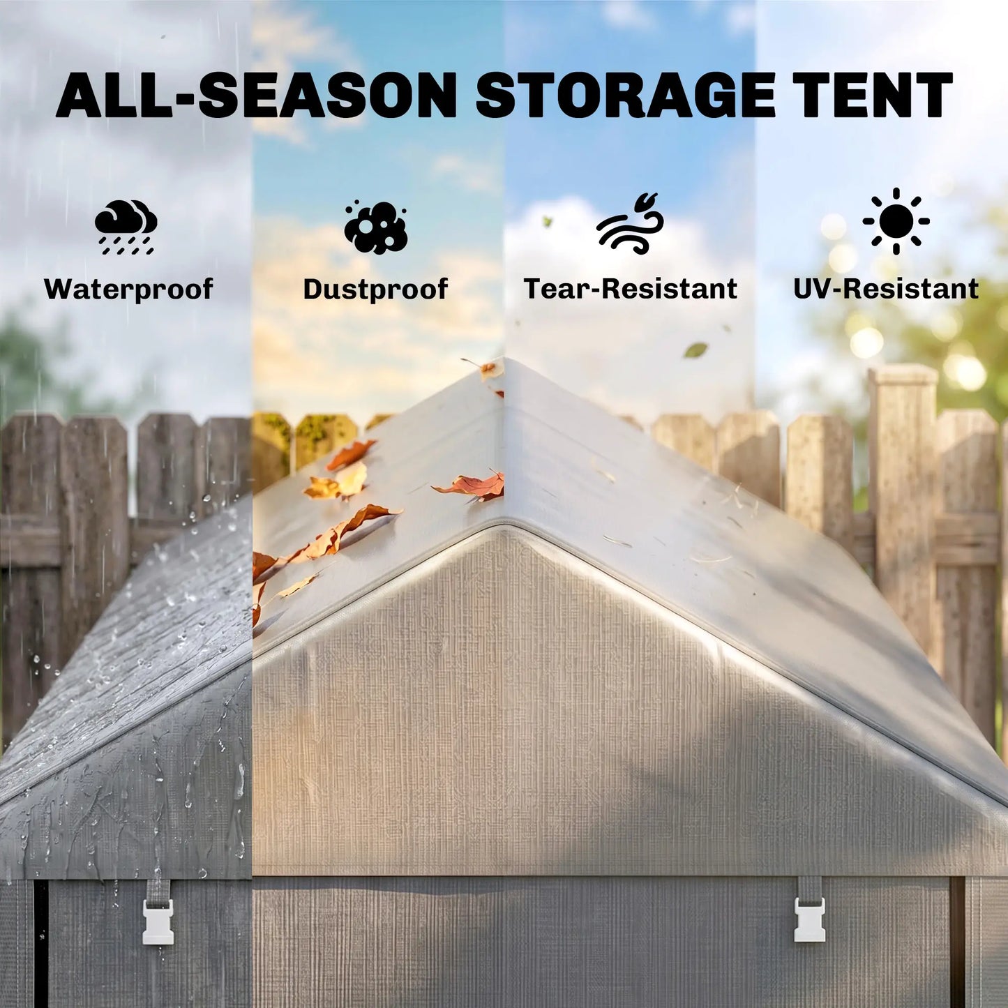4x6ft Outdoor Storage Shed Tent, Portable with Roll-up Door Sheds at Gallery Canada