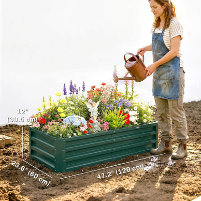 4' x 2' x 1' Raised Garden Bed, Set of 2 Galvanized Planter Box Galvanized Planter Boxes at Gallery Canada
