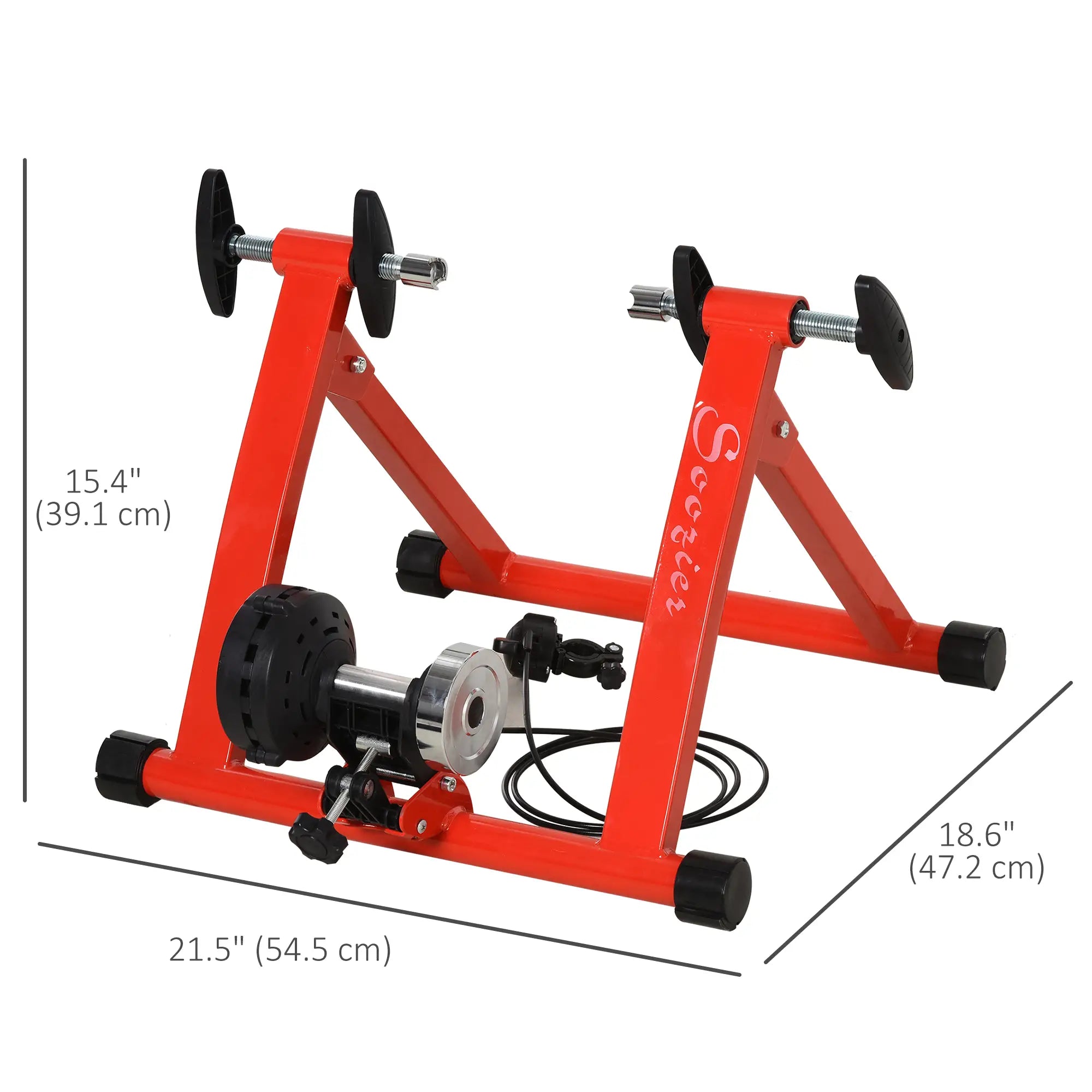Magnetic Bike Trainer Stand, Indoor Bicycle Exerciser, 5 Levels Resistance, Red Bike Trainer Stands at Gallery Canada
