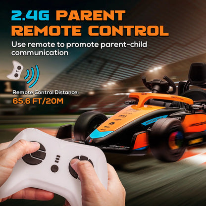 12V Electric Car For Kids, Suspension, Music, MP3, Remote Control, Orange Electric Toy Cars at Gallery Canada
