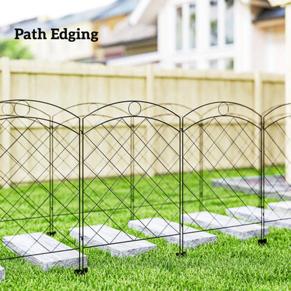 4 Pack Garden Fencing, Decorative Fence Panels, Animal Barrier, Flower Edging, Circle, Black Garden Fences at Gallery Canada