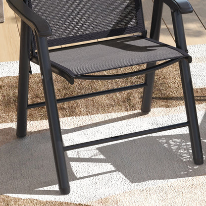 2-Piece Folding Chair Set, Patio Balcony Garden, Dark Grey Patio Chairs at Gallery Canada
