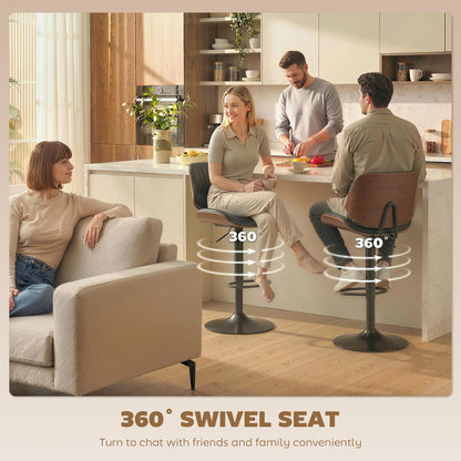 Swivel Bar Stools Set of 2, Counter Height, Adjustable, Black Bar Stools at Gallery Canada