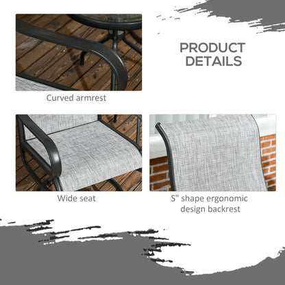 2-Piece Swivel Patio Dining Chairs, 360° Swivel, Breathable Mesh Seat, Dark Grey Patio Chairs at Gallery Canada