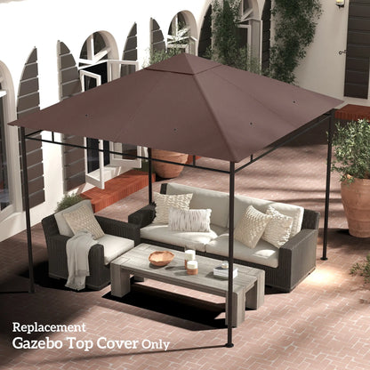 10' X 10' Square Replacement Gazebo Canopy Top, UV Protected, Coffee Gazebo Canopy Replacement at Gallery Canada