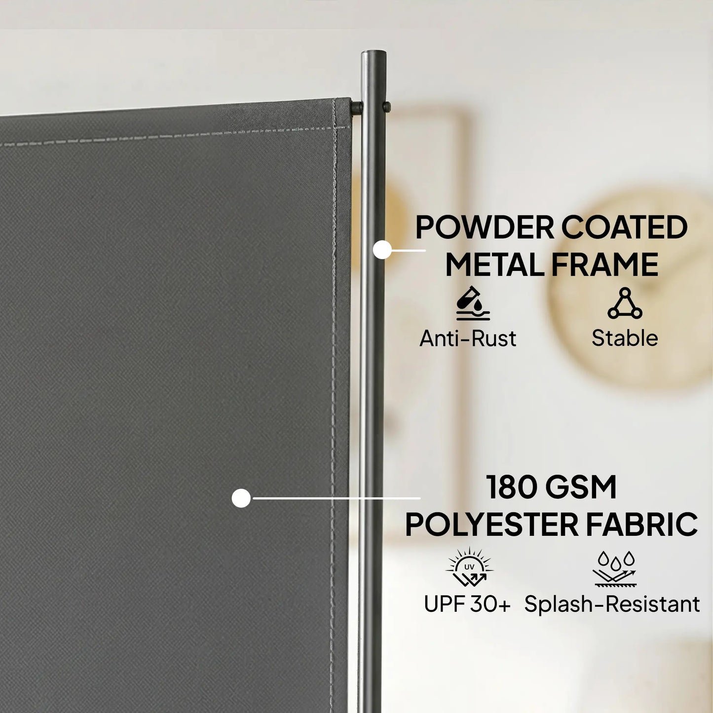 Outdoor Privacy Screen, 70.9" x 70.9", Dark Grey Side Awnings at Gallery Canada