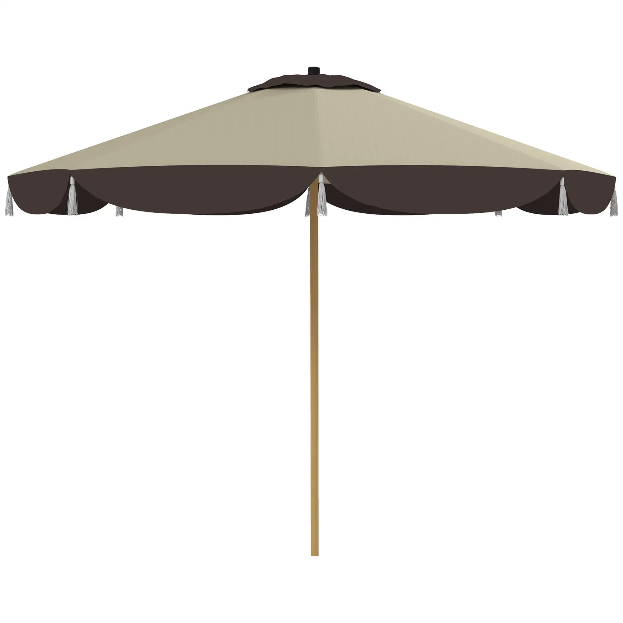 9FT Patio Umbrella, UPF 50+, 8 Ribs, Vented, Beige Sun Umbrellas at Gallery Canada