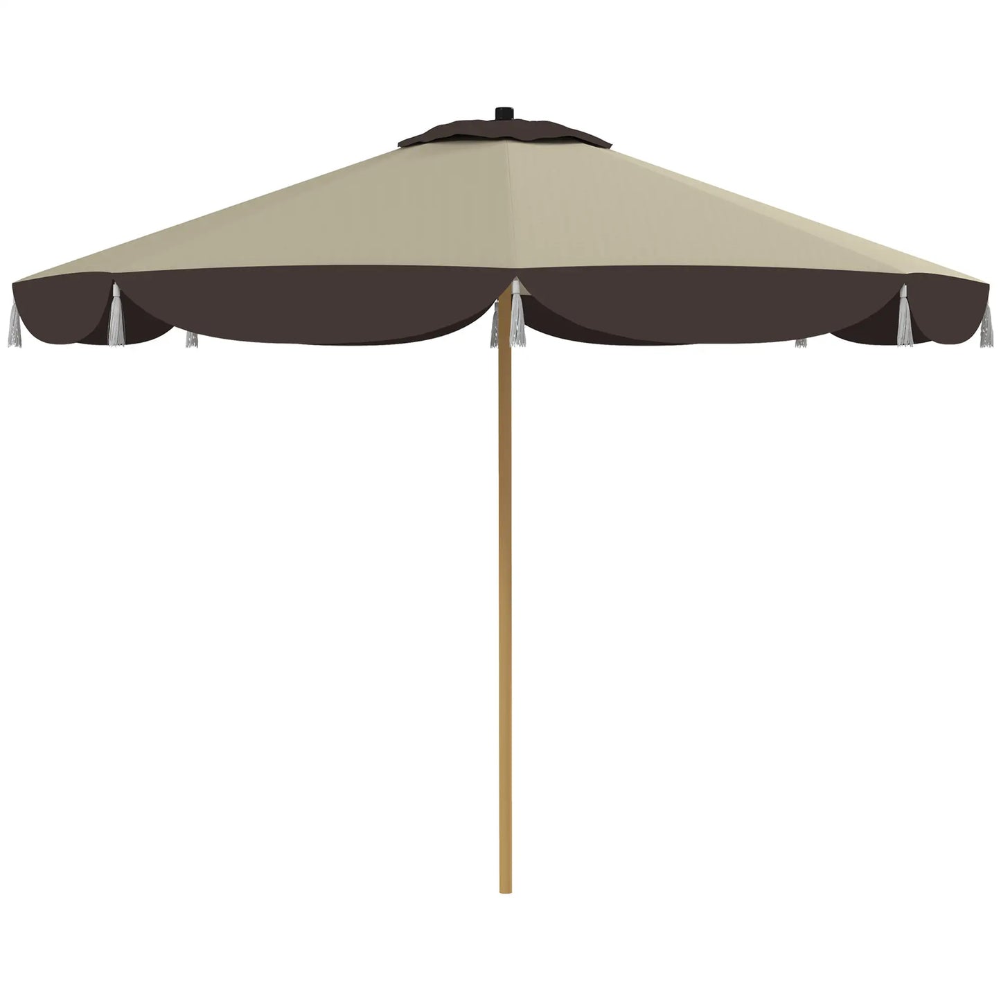 9FT Patio Umbrella, UPF 50+, 8 Ribs, Vented, Beige Sun Umbrellas at Gallery Canada