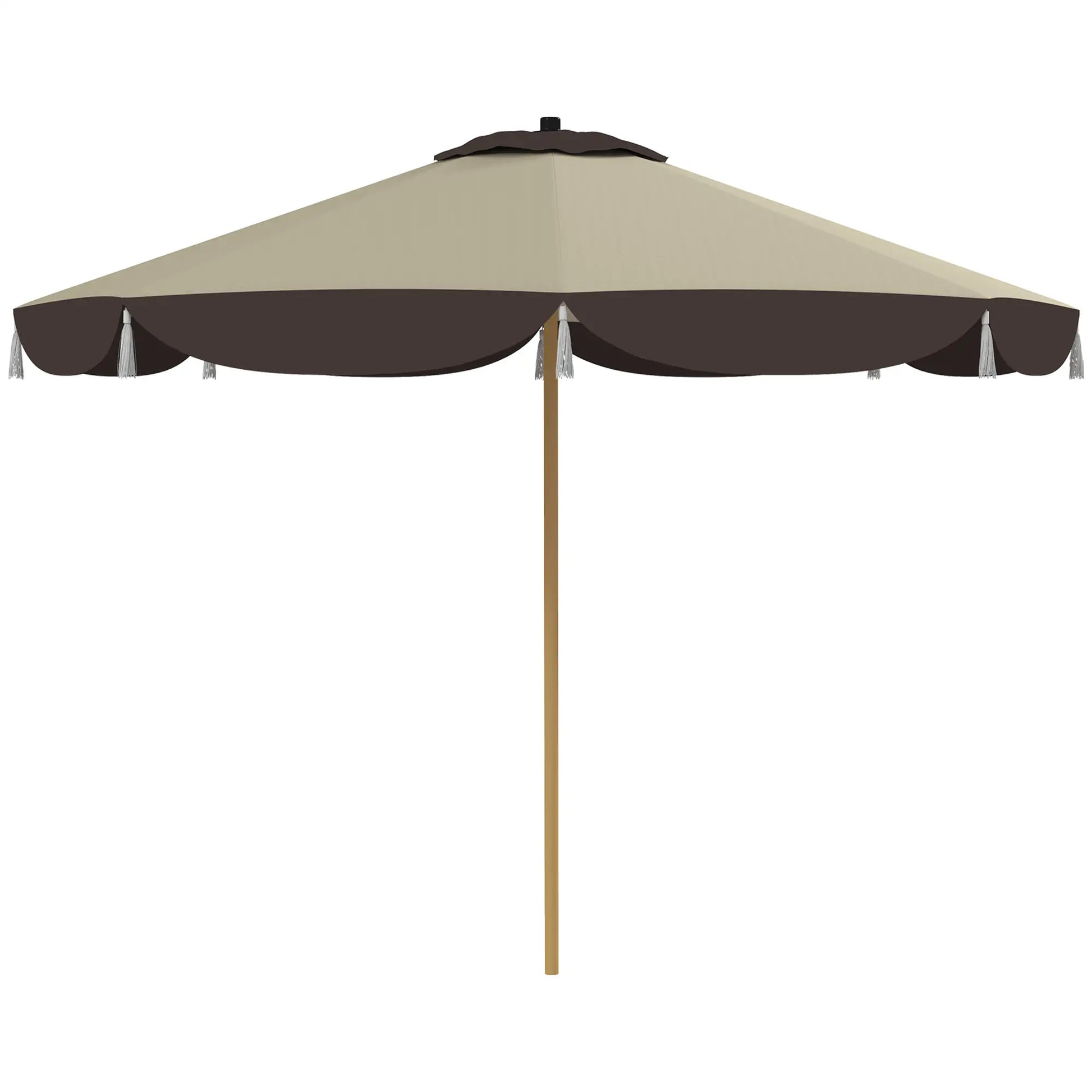 9FT Patio Umbrella, UPF 50+, 8 Ribs, Vented, Beige Sun Umbrellas at Gallery Canada