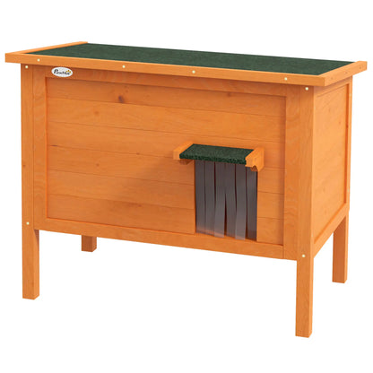 Outdoor Insulated Cat House, Asphalt Roof, Removable Floor, for Small Animals Cat Houses Orange, green at Gallery Canada