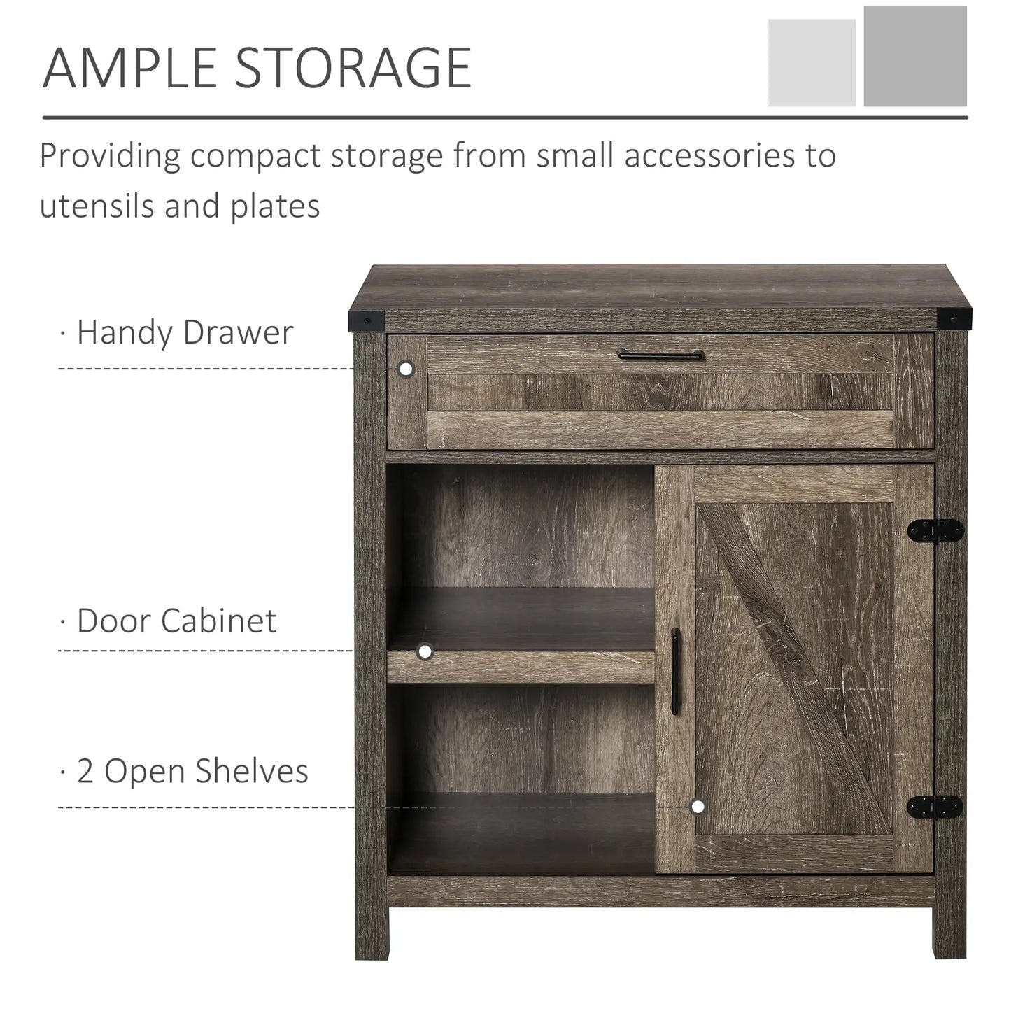 Rustic Barn Door Cabinet, Farmhouse Buffet Sideboard, Dark Oak Bar Cabinets at Gallery Canada